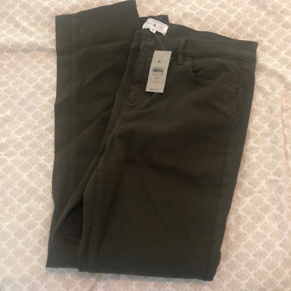 Lou & Grey dL green pants slight stretch 10P NEW